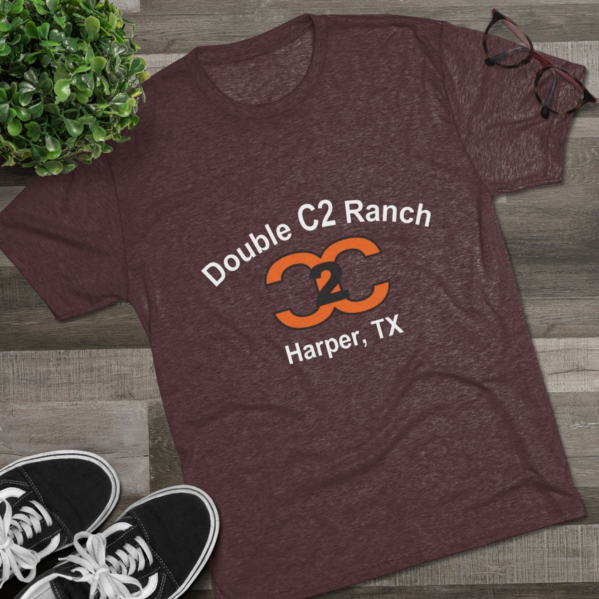 Double C2 Ranch - Tri-Blend Crew Tee