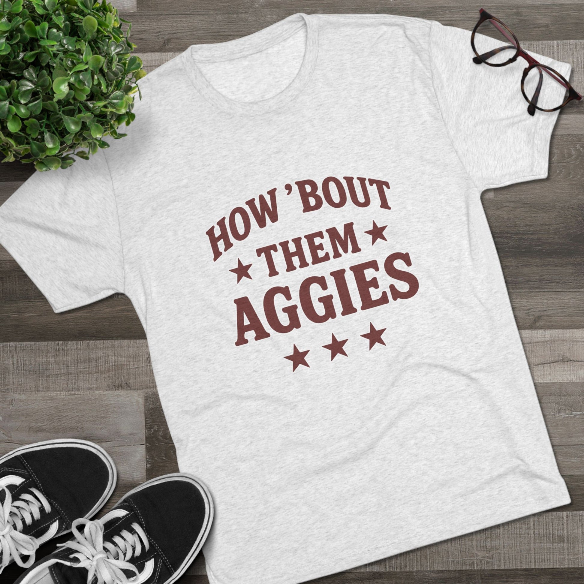 How 'Bout Them Aggies - Unisex Tri-Blend Crew Tee