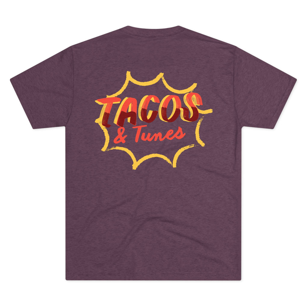 Tacos and Tunes - Tri-Blend Crew Tee