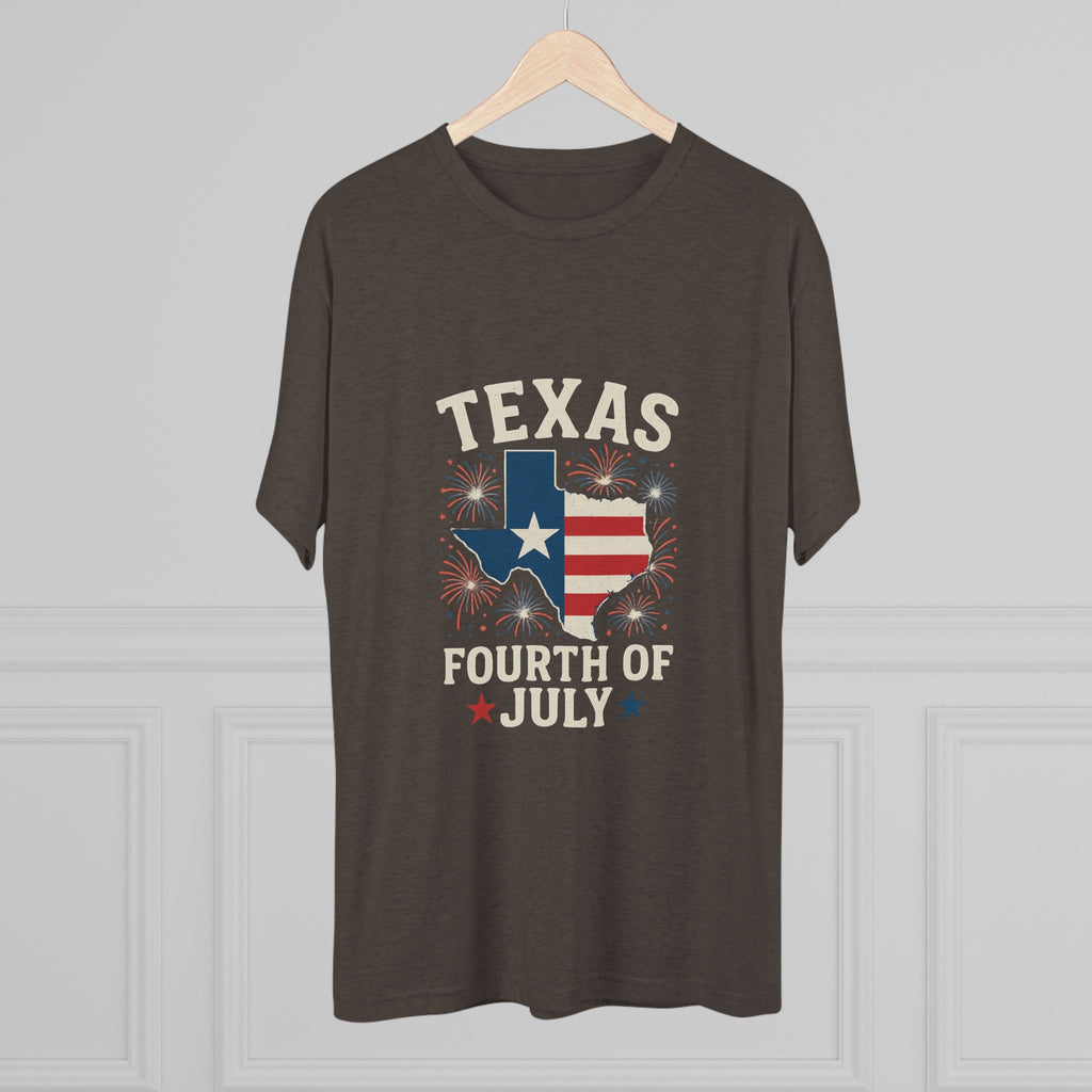 Texas 4th of July - Tri-Blend Crew Tee