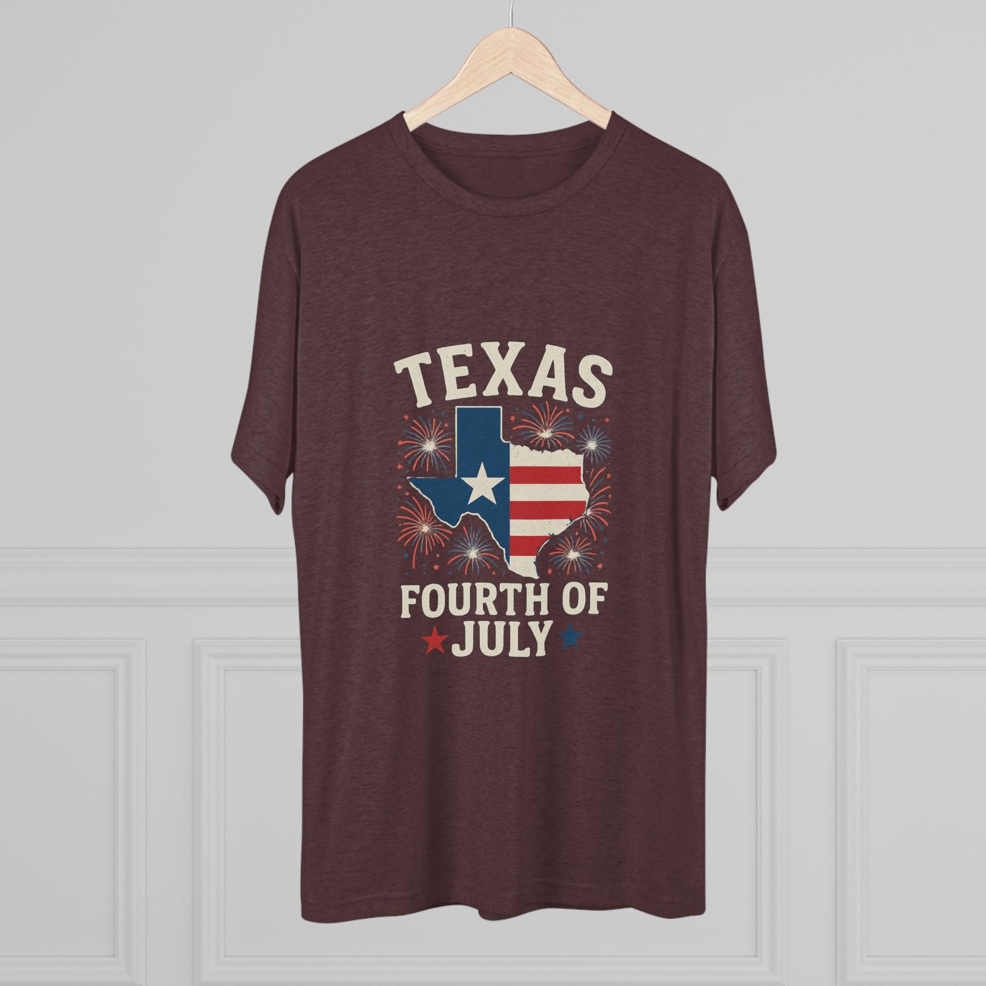 Texas 4th of July - Tri-Blend Crew Tee