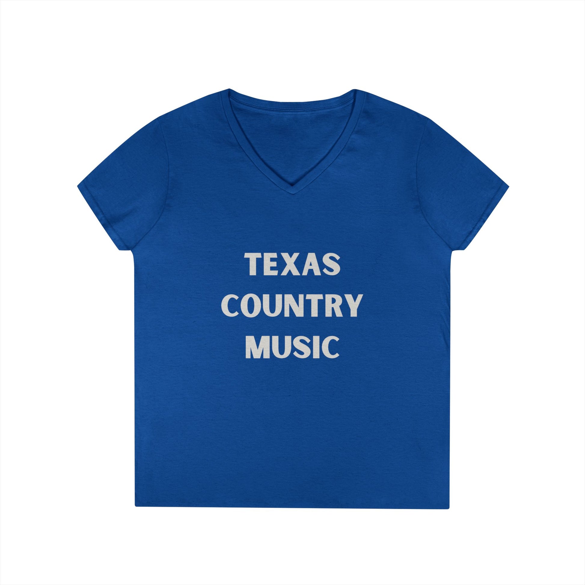 Texas Country Music - Ladies' V-Neck T-Shirt