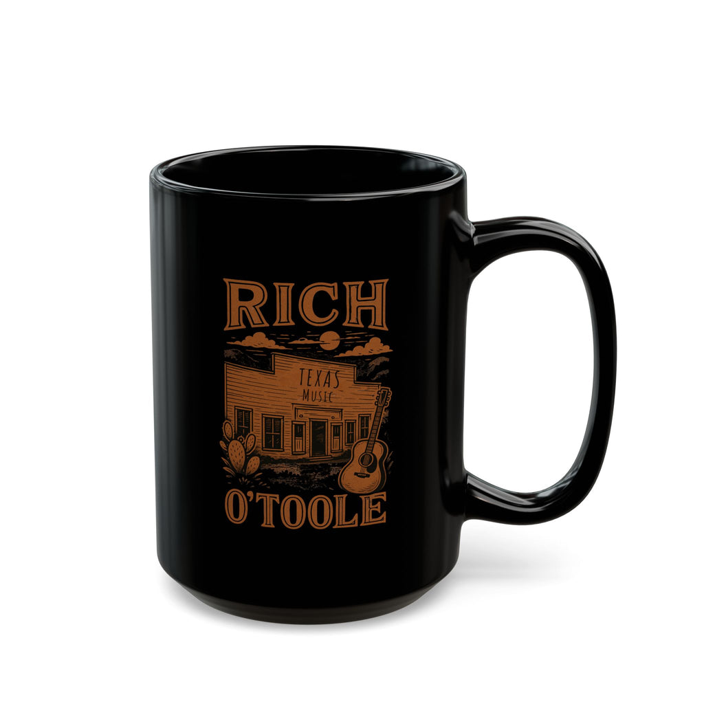 Rich O'Toole Texas Music - Black Mug (11oz, 15oz)