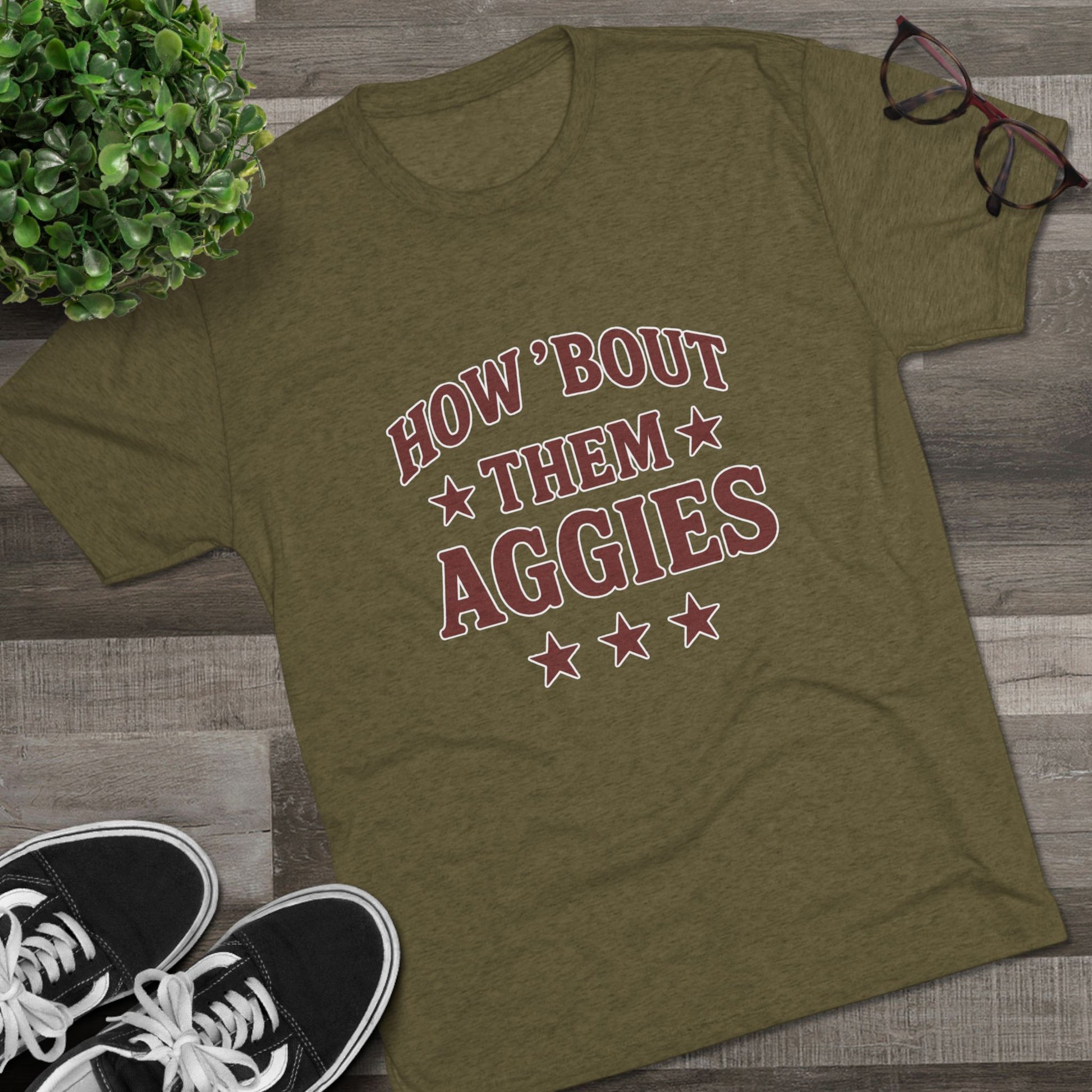 How 'Bout Them Aggies - Unisex Tri-Blend Crew Tee