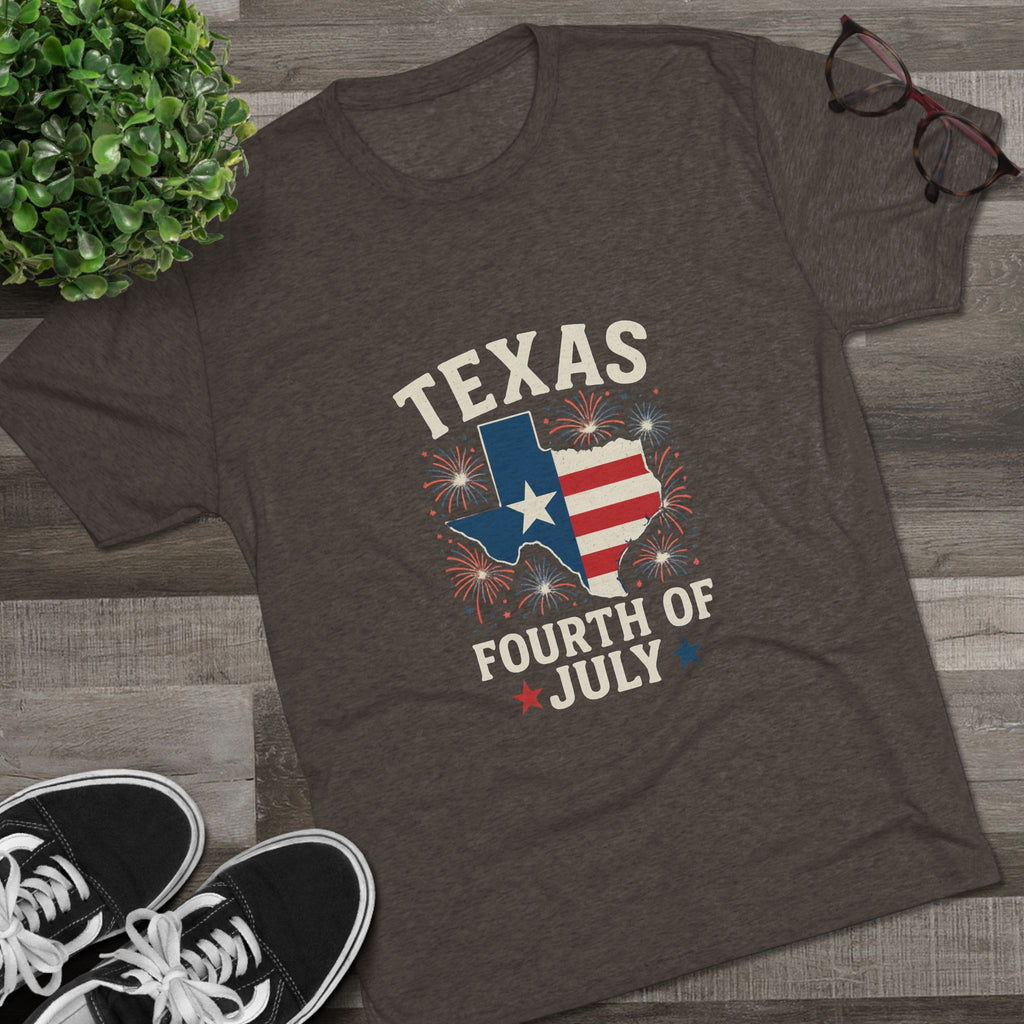 Texas 4th of July - Tri-Blend Crew Tee