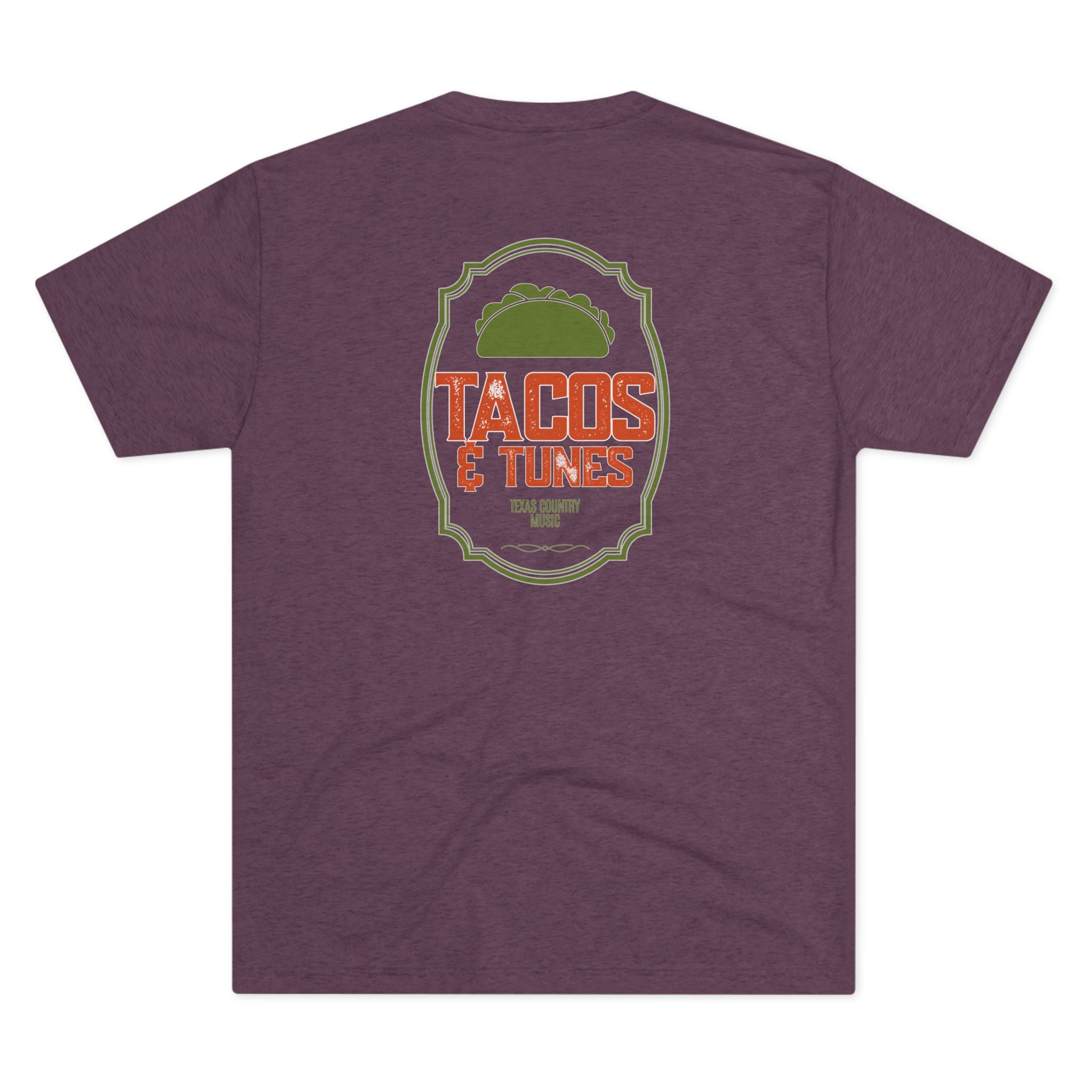 Tacos and Tunes Texas Country - Tri-Blend Crew Tee