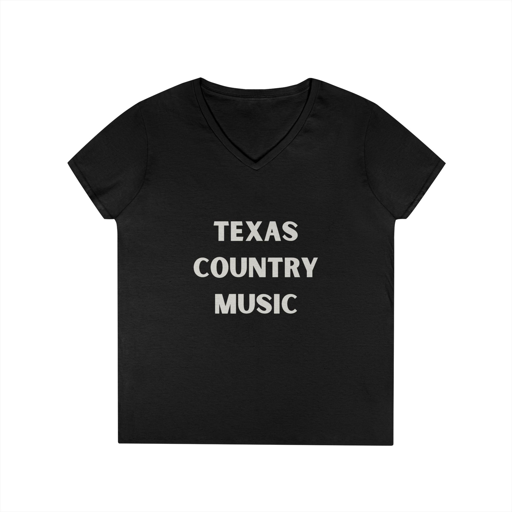 Texas Country Music - Ladies' V-Neck T-Shirt