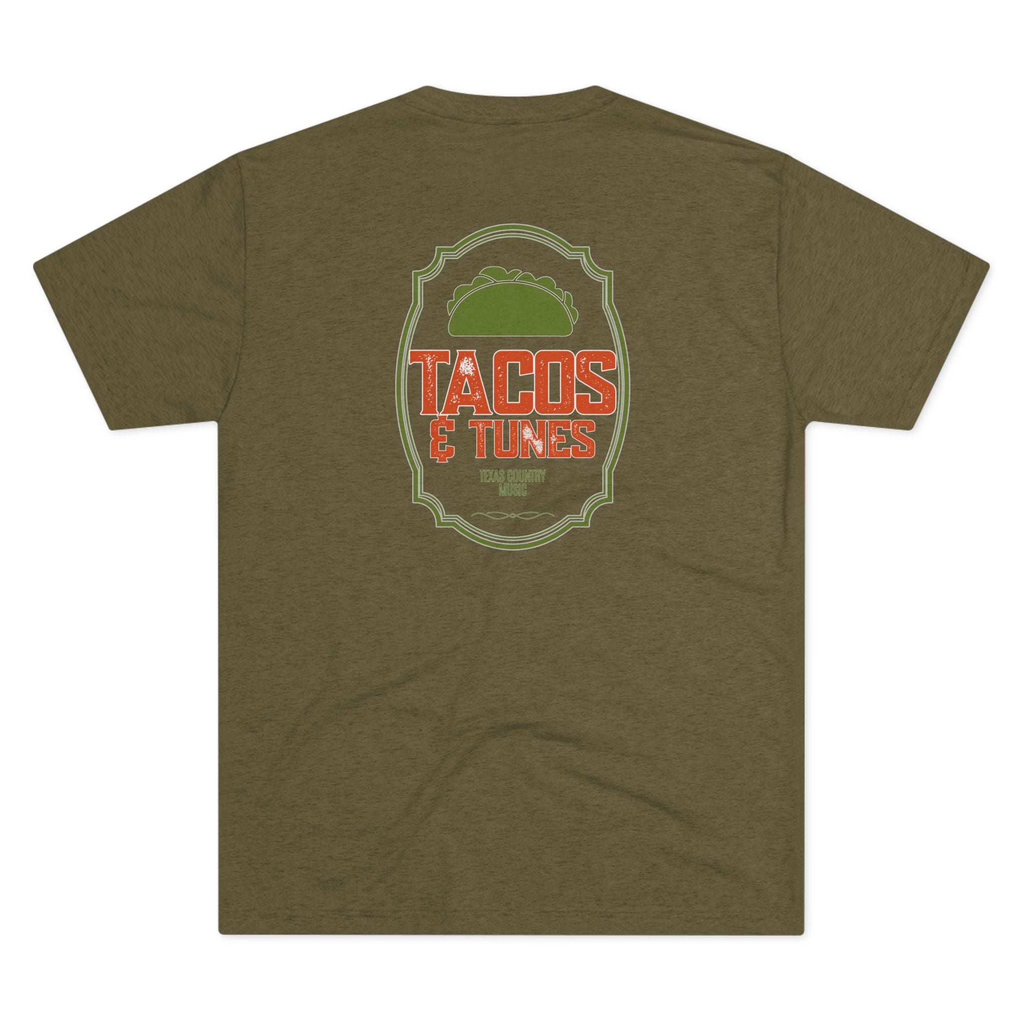 Tacos and Tunes Texas Country - Tri-Blend Crew Tee