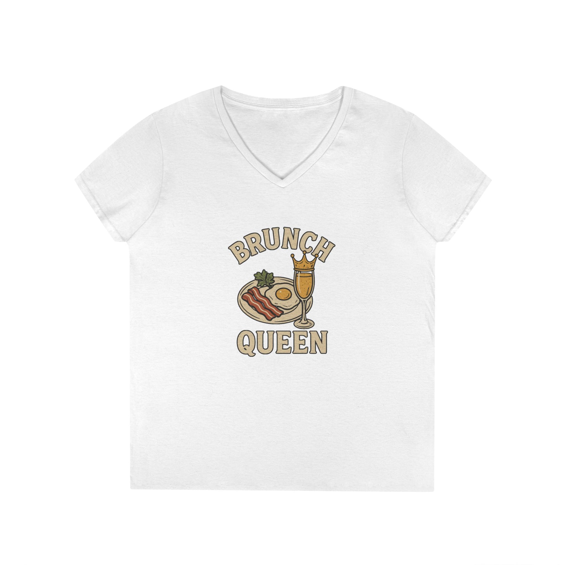 Brunch Queen - Ladies' V-Neck T-Shirt